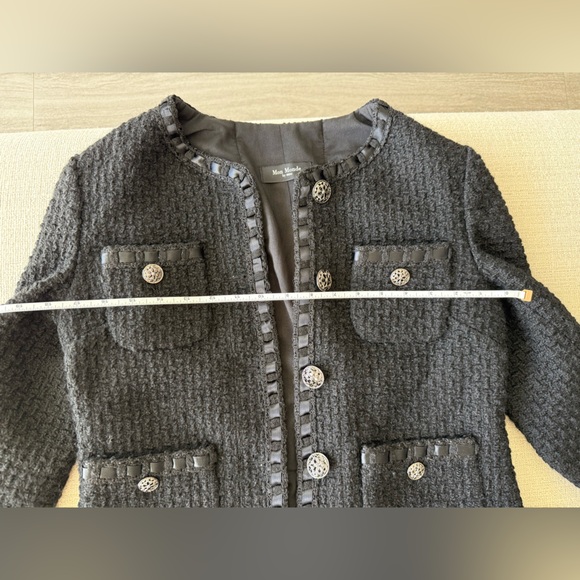Elegant Black Tweed Jacket classic sophistication modern elegance size medium - Picture 15 of 16